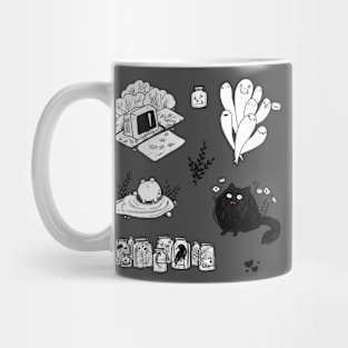 Creepy cute halloween stickers pack Mug